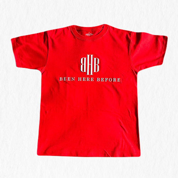 Long Staple Cotton Thick High Quality Fabric Red T-shirt - BHB BEEN HERE BEFORE ONLINE STORE